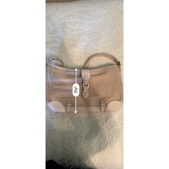 Vintage 90s Etienne Aigner Shoulder Bag Neutral Beige Textured Jute Barbiecore - Picture 13 of 16